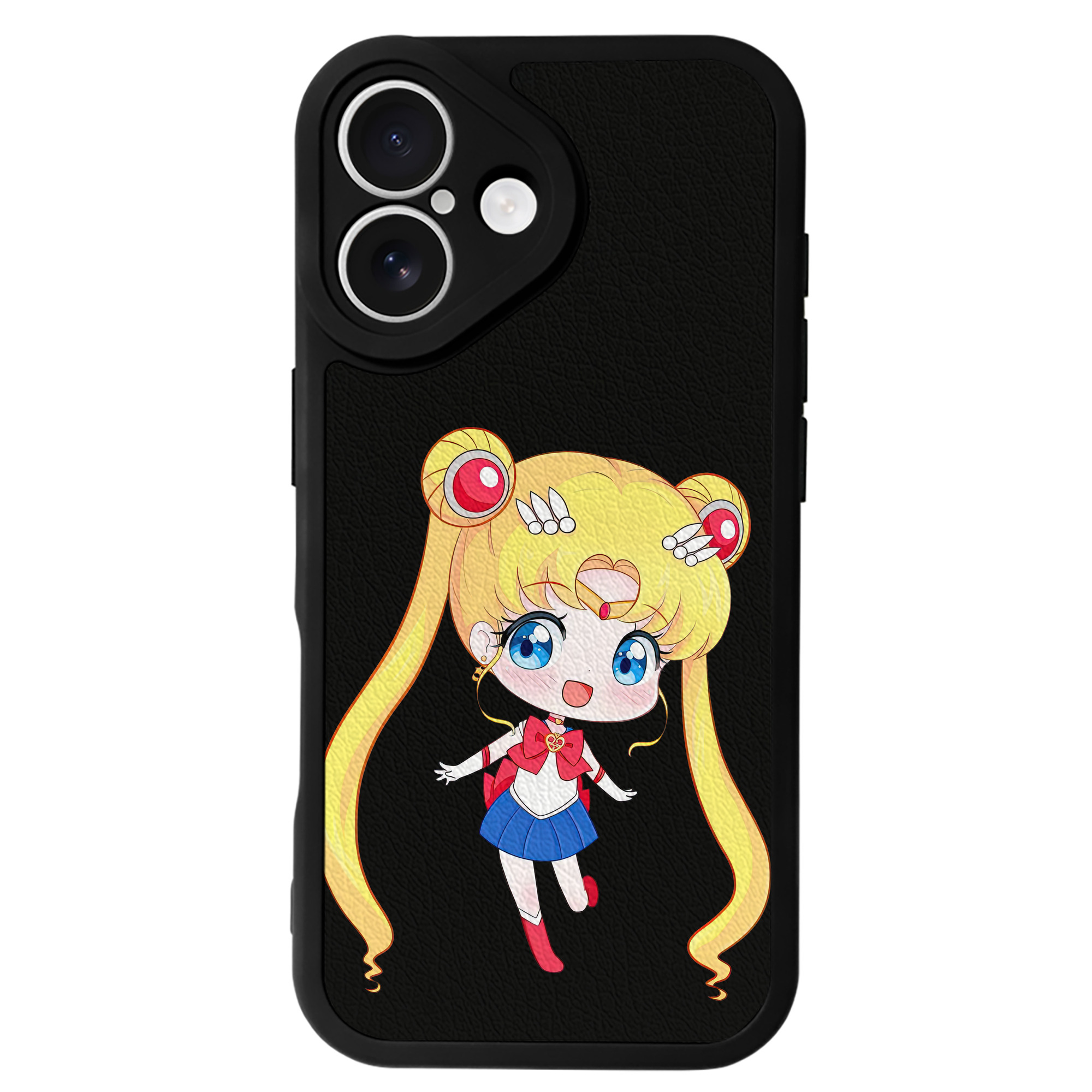 （画像用） 美少女戦士セーラームーン 月野 うさぎ つきの うさぎ Sailor Moon Tsukino Usagi 【iPhone 16シリーズ対応】シリコンスマホケース（レザー調） 材質：シリコン